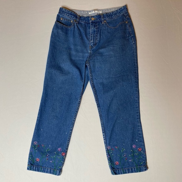 embroidered tommy hilfiger jeans